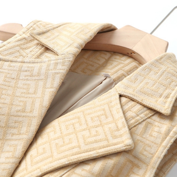 NWT Beige S-XL Short Sleevless Front Button Mini Jacket Dress - Picture 4 of 9